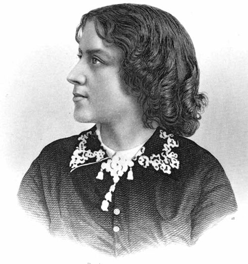 Anna Dickinson, the first woman to climb Colorado's highest mountain. Library of Congress.